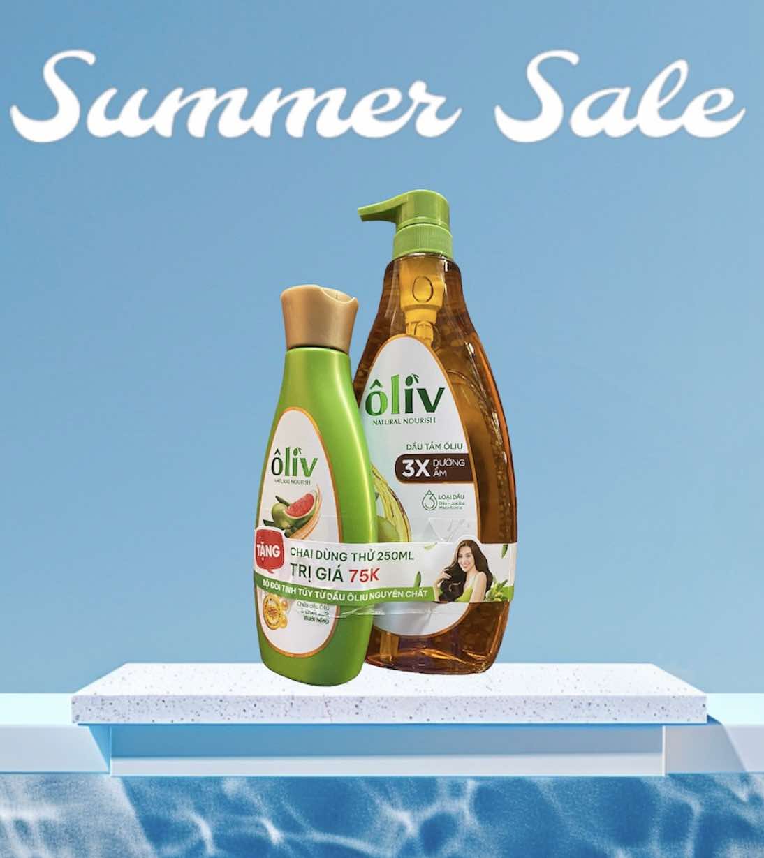 [Mua 1 Tặng 1 Giá Rẻ ] Dầu Tắm Sữa Tắm Oliv / Oliu 3X Dưỡng Ẩm 650ML Giúp Nhũ Hóa Và Làm Sạch Sáng Da + Dầu Gội CK NN Rụng 250mL