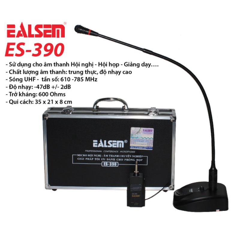 Micro hội nghị cổ ngỗng không dây Ealsem ES 390 thế hệ mới