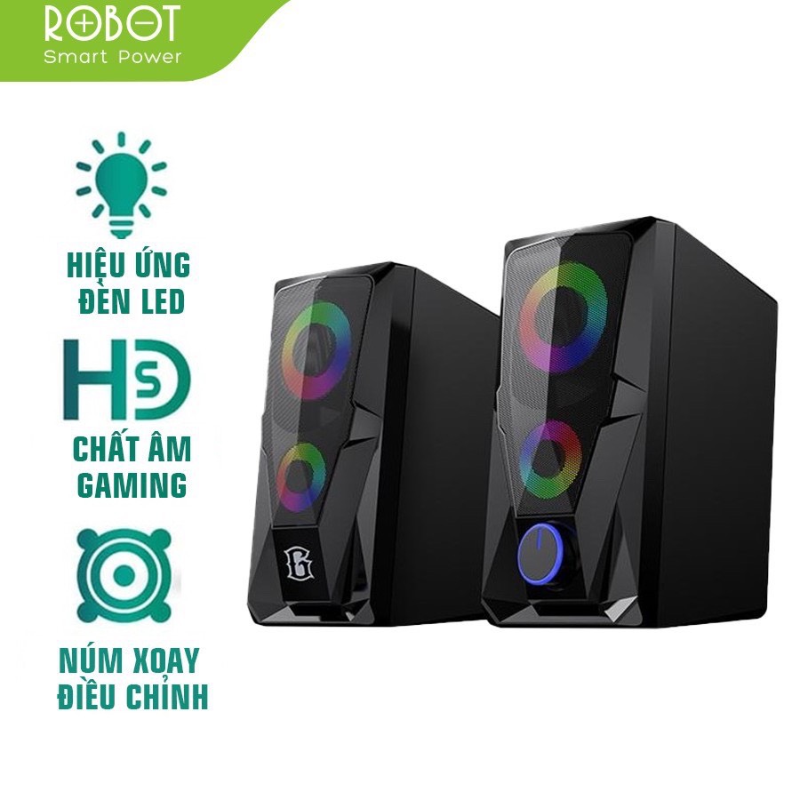 Deals BẢO HÀNH 12 THÁNG LỖI ĐỔI MỚI Loa Game Máy Tính ROBOT RS200 Hiệu Ứng Đèn LED Âm Thanh HD