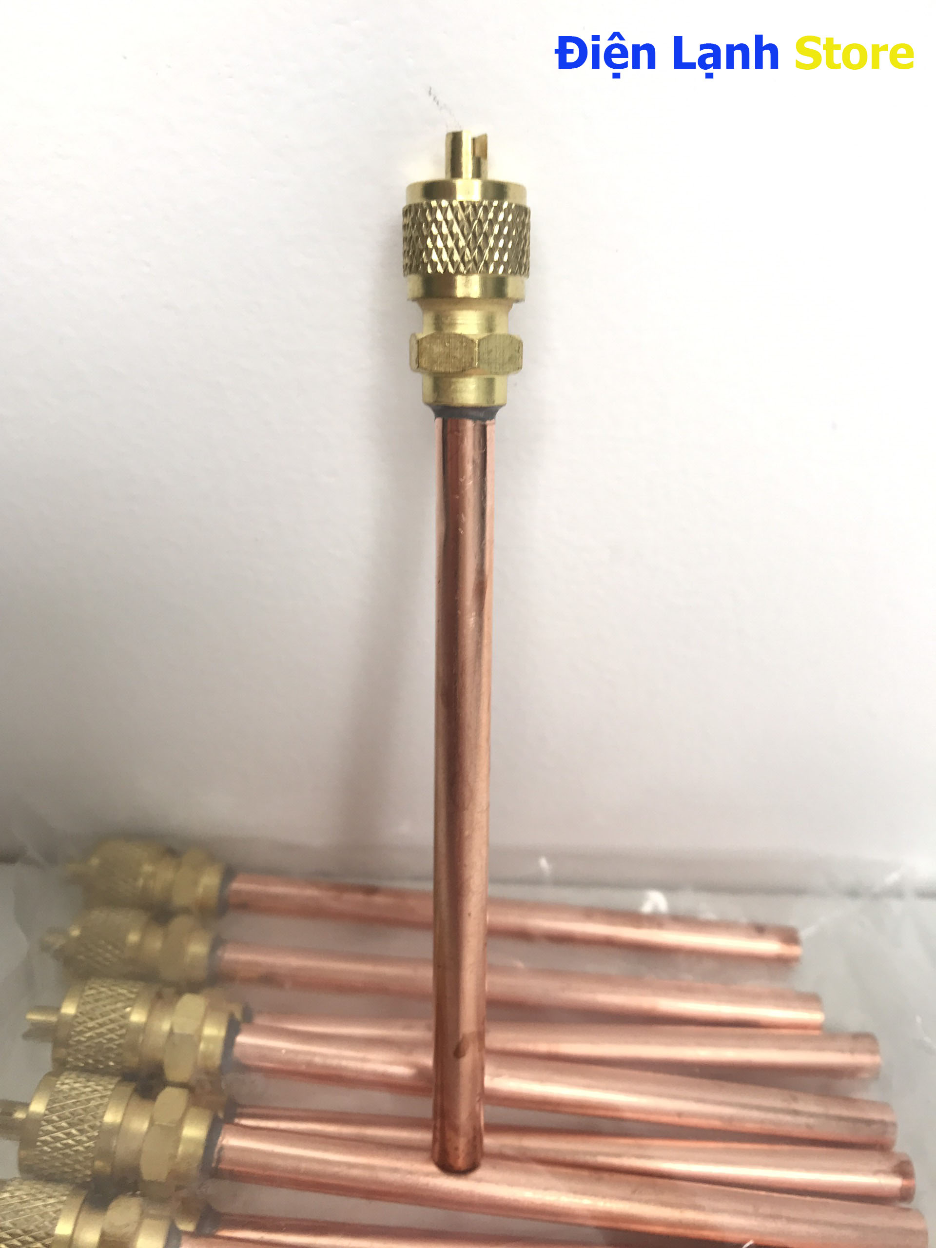 Bộ 10 ống ty nạp gas tủ lạnh, tủ đông, tủ mát,,,, chất liệu đồng, loại dài 11cm