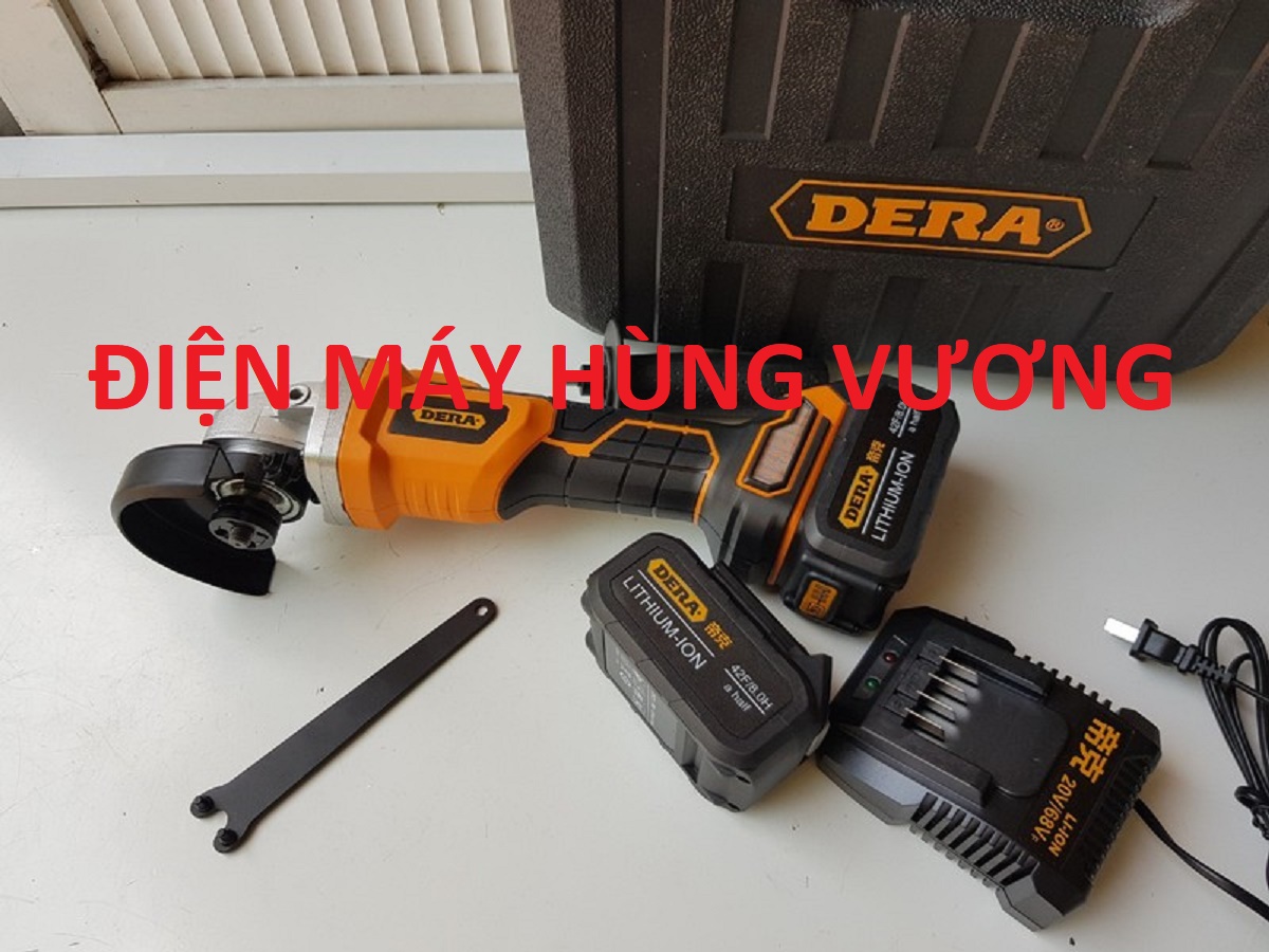 Máy mài pin dera dk-w2094a 20v- m10, đá100mm, nặng máy và pin 2.2 kg, 9.000vòng phút