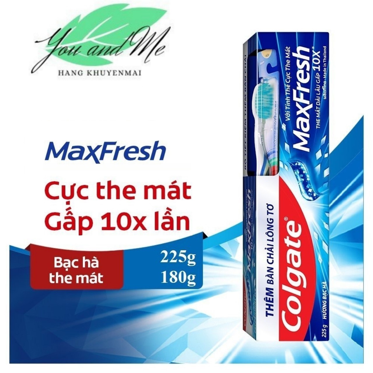 Kem đánh răng colgate maxfresh hương bạc hà 225g /180g