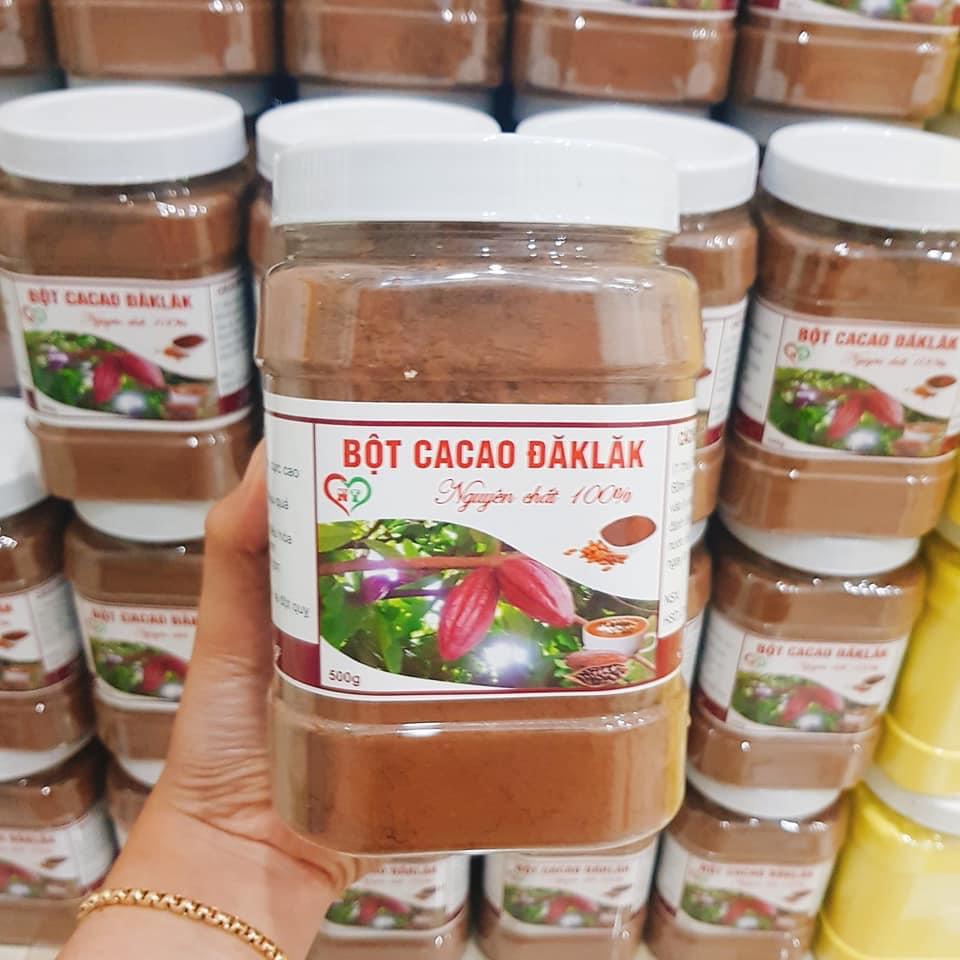 Cacao Đắk Lắk nguyên chất không đường loại Đặc Biệt 500gr