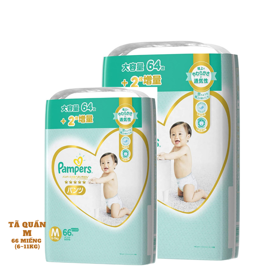 Bỉm- tã quần pampers premium new size m66/ l52/ xl48