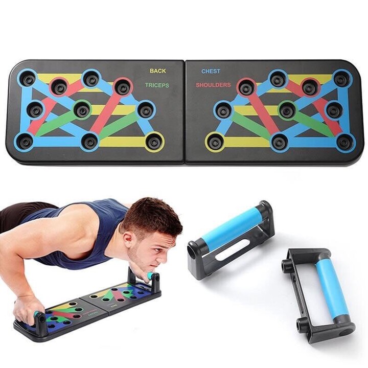 Bộ khung tập chống đẩy, dụng cụ hít đât đa năng tại nhà 12 in 1 cao cấp và hiện đại