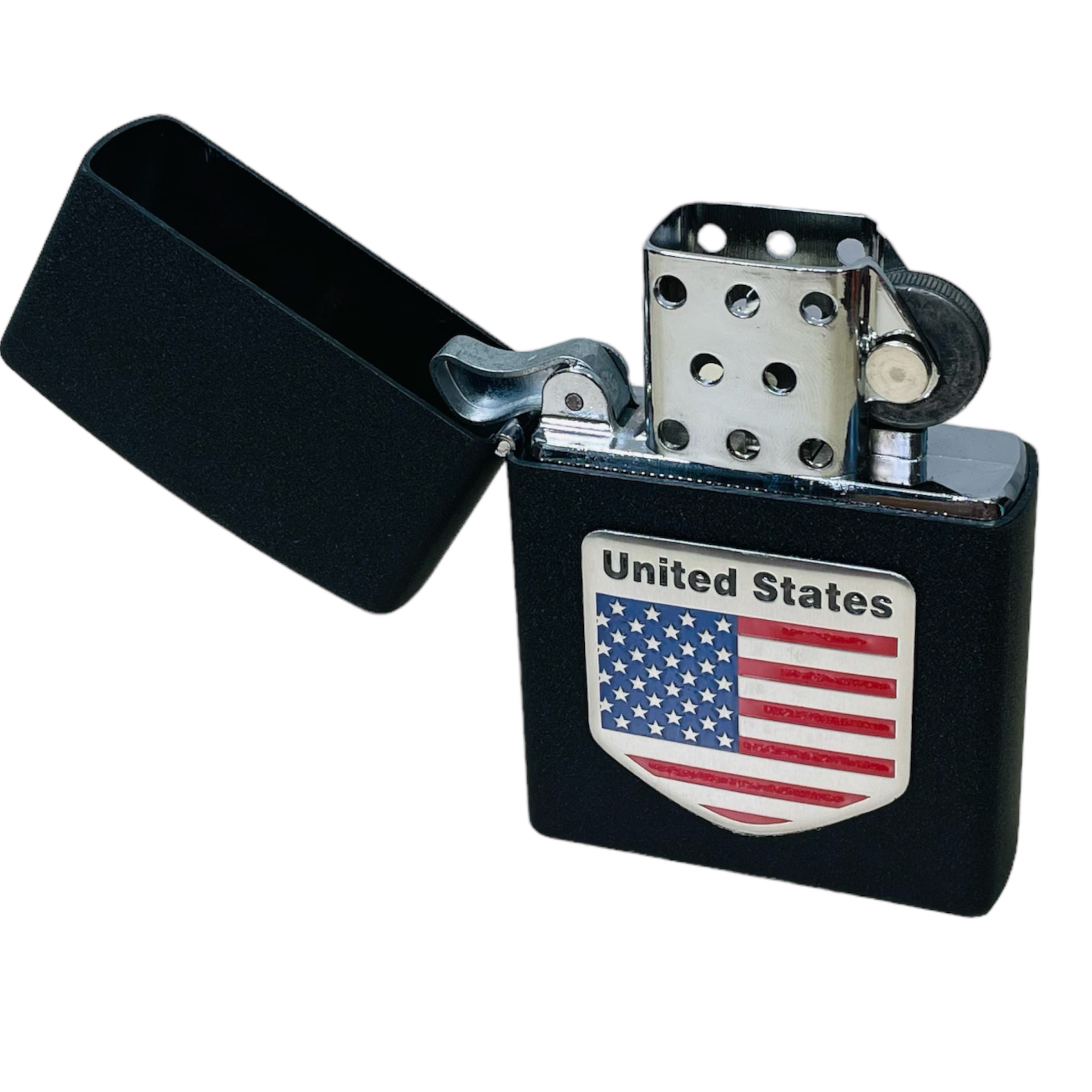 Bật lửa sài xăng đá bấc Kích thước lớn 8 x 11.5cm Nặng 0.4 kg - Phong cách độc đáo bền đẹp chắc chắn