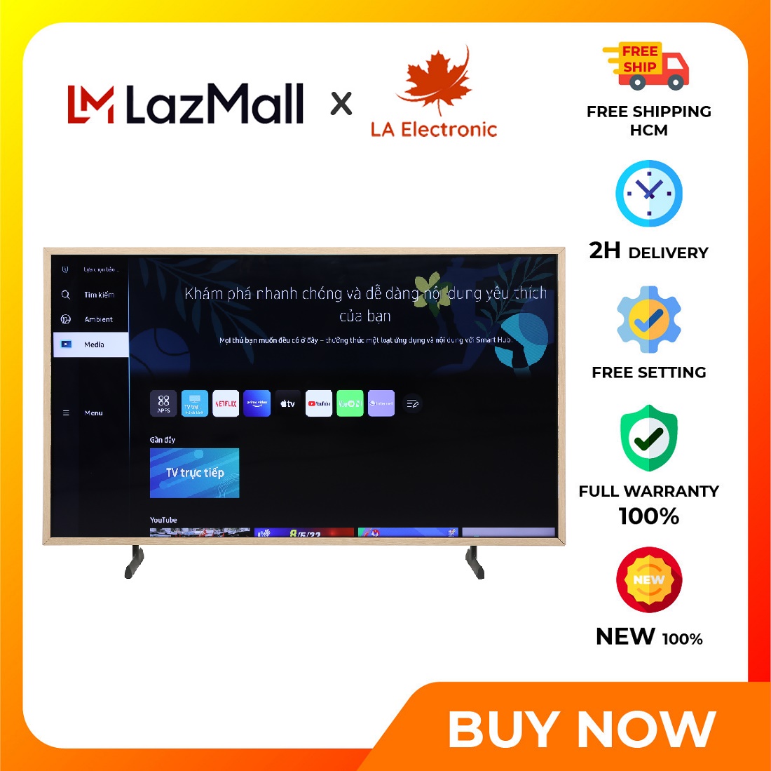 65ls03ba - smart tivi khung tranh the frame qled samsung 4k 65 inch qa65ls03b - qa65ls03ba - free shipping hcm - multi view split tv screen, smart remote, control tv with smartthings phone