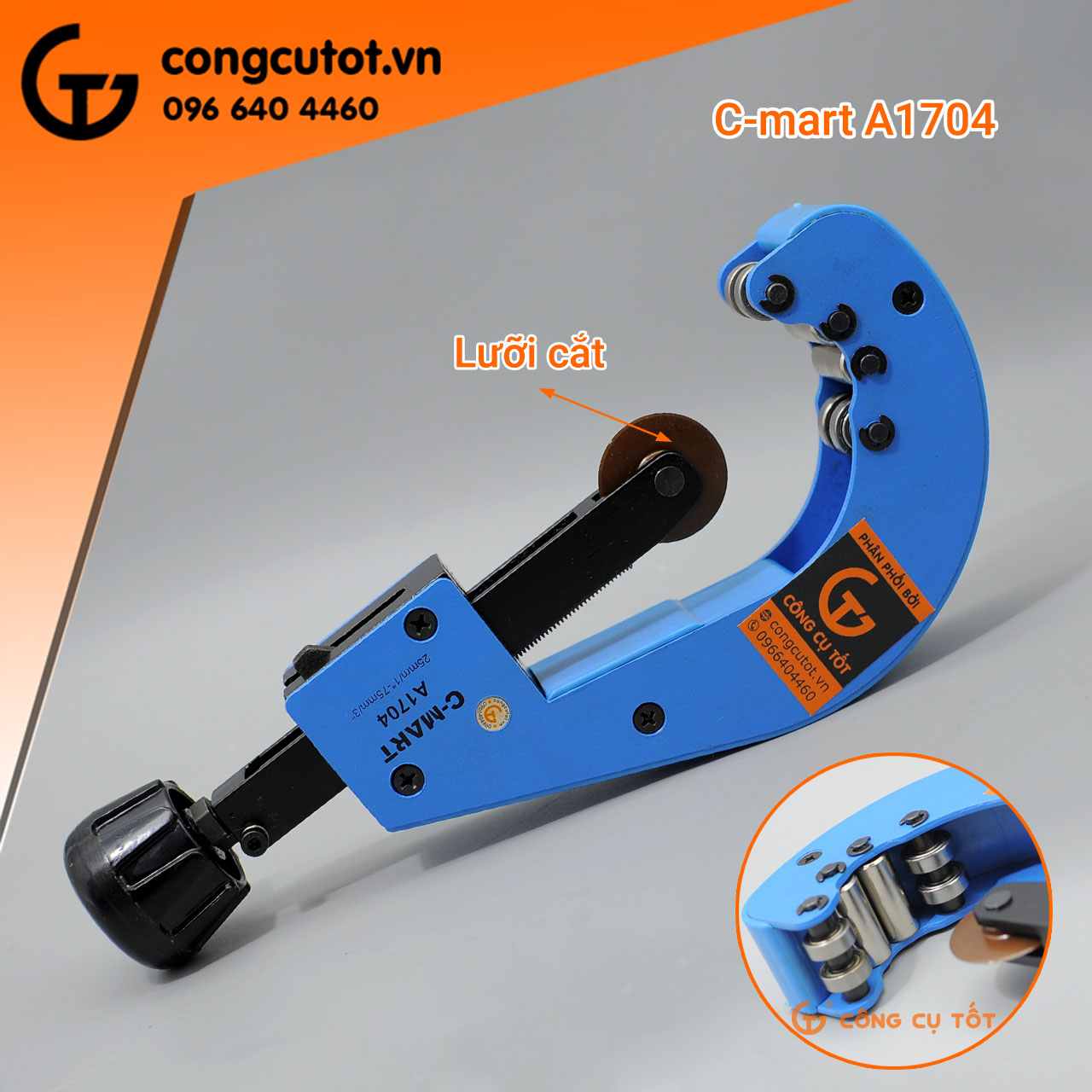 Dao cắt ống c-mart a1704-75, độ mở 25-75mm, lưỡi dao thay thế