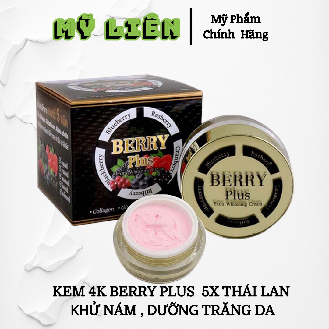 Chính hãng có tem - kem trái cây 4k berry plus 5x dưỡng trắng da giảm nám thái lan