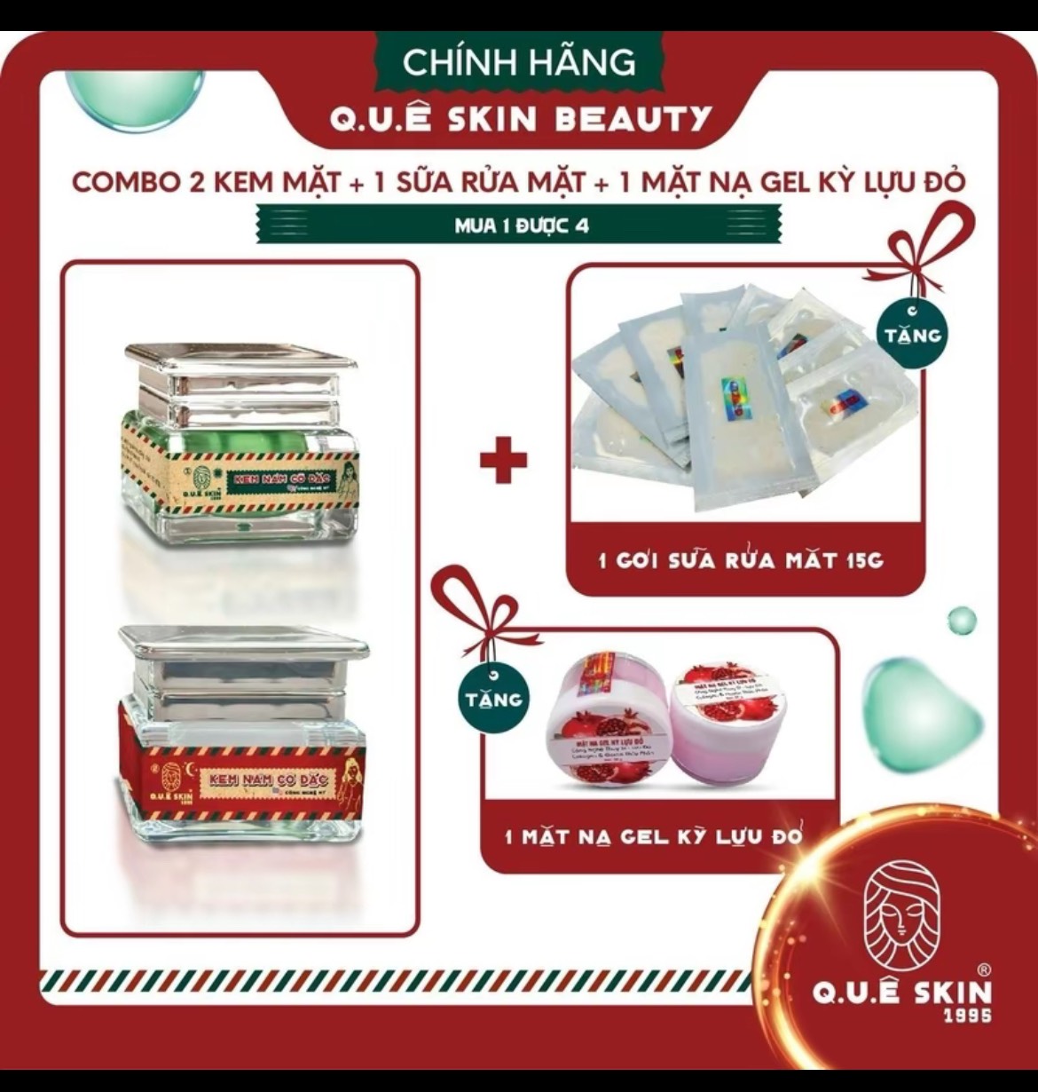 Kem đặc trị nám thuần chay q.uê skin - kem nám trắng da cô đặc chính hãng sumi