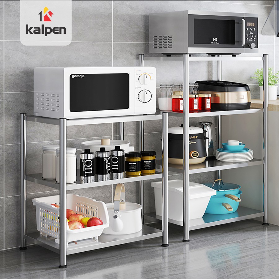 Kệ inox nhà bếp để đồ đa năng 3 tầng 4 tầng 5 tầng thông minh kalpen,kin