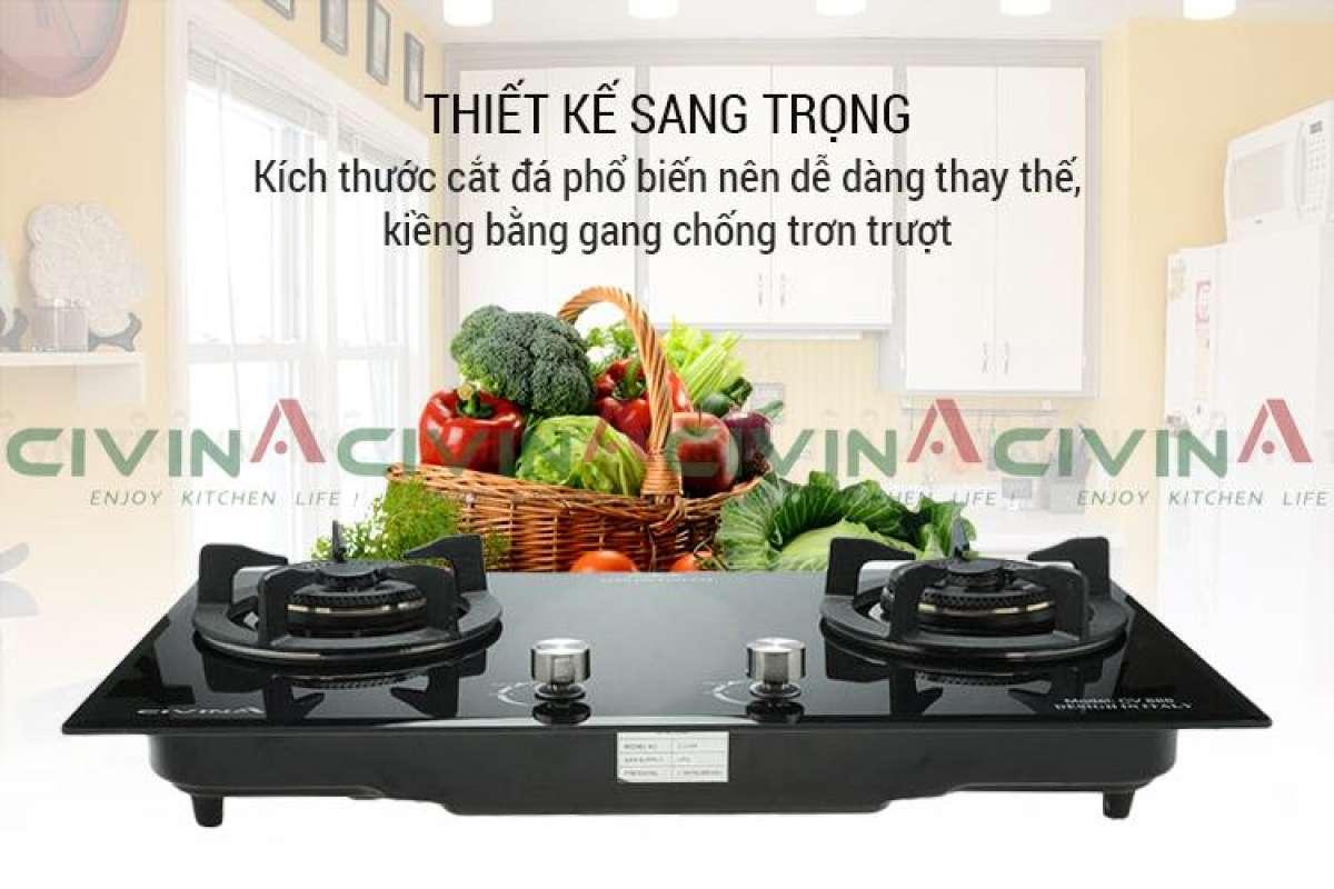 Bếp gas đôi âm dòng cao cấp công nghệ châu âu civina cv-888