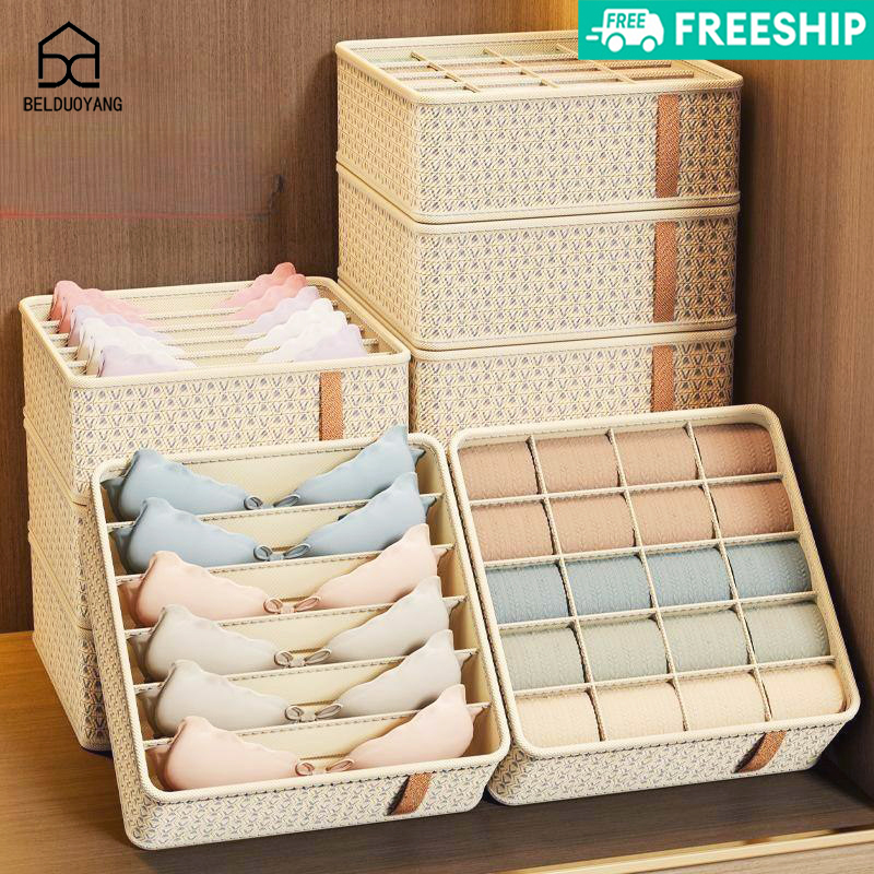 BEIDUOYANG Hộp lưu trữ hộp lưu trữ đa chức năng loại ngăn kéo hộp lưu trữ đồ lót vớ tủ quần áo Hộp ngăn lưu trữ
