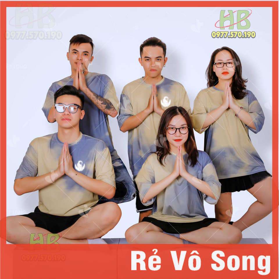 Áo Thun Loang Màu Tie Dye Oversize Tay Lỡ Form Rộng Chất Dày Dặn