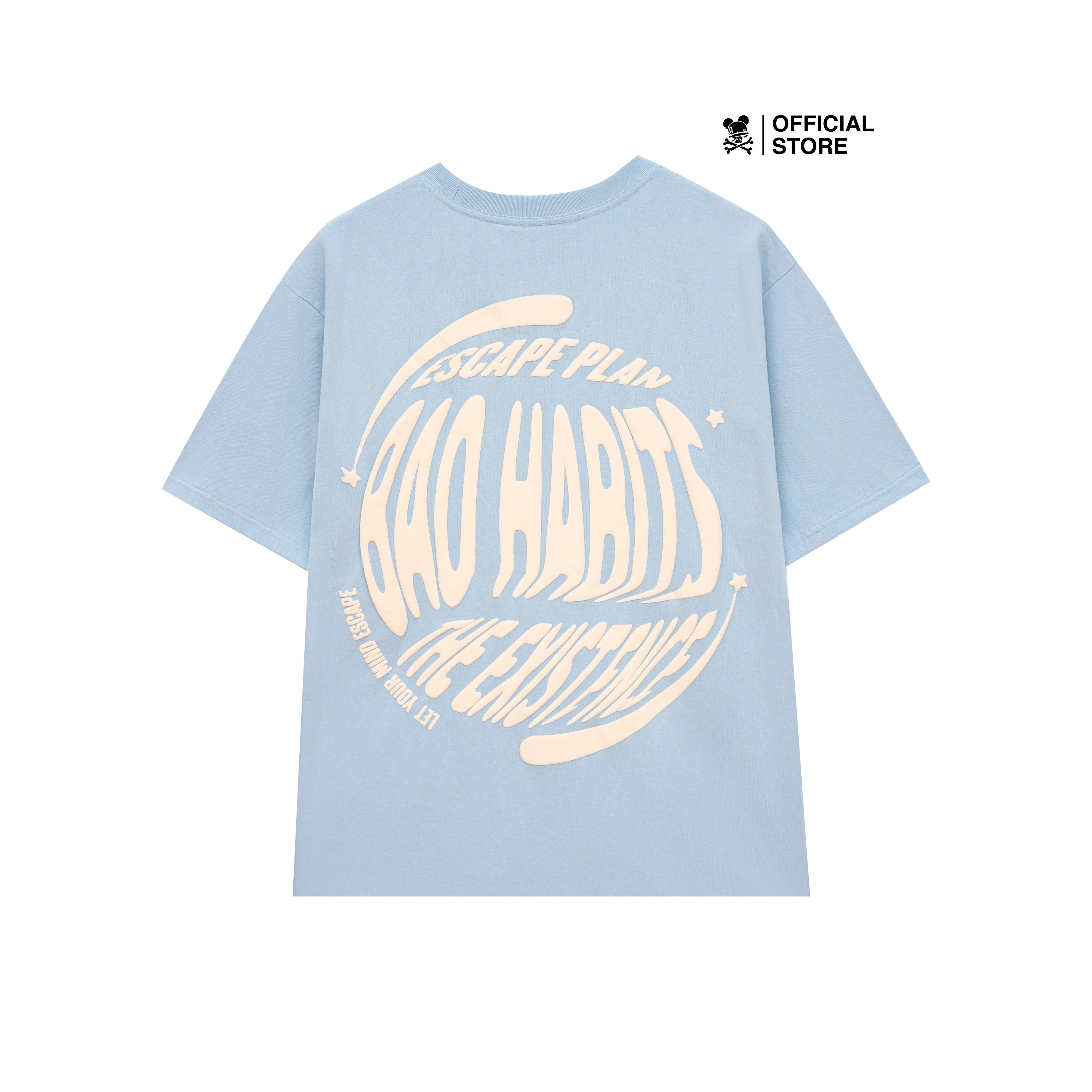 Áo thun unisex bad habits escape plan tee blue sky - local brand chính hãng
