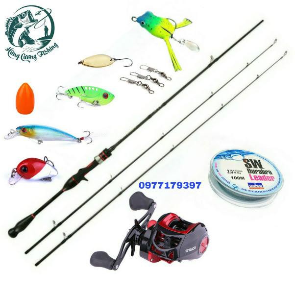 Bộ Cần Câu Lure Máy Ngang Craphite Leader Ymerbor 🔰 Siêu Rẻ 🔰 Bộ Cần lure cá lóc