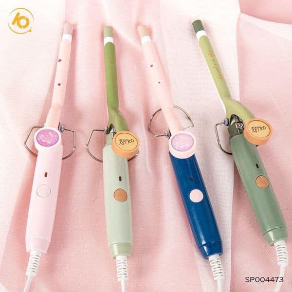 Máy uốn tóc, máy làm tóc xoăn mini RETRO nhỏ gọn, uốn xoăn tạo kiểu dễ dàng
