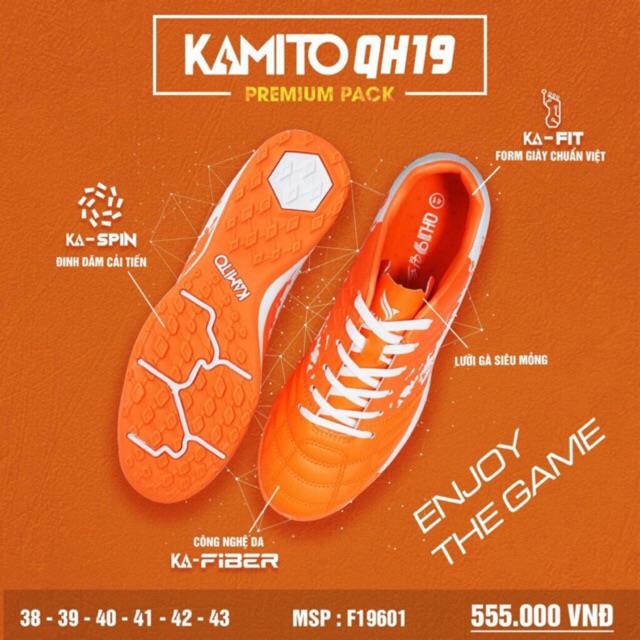 ◈ Giầy đá bóng Kamito Quang Hải mầu trắng pha cam