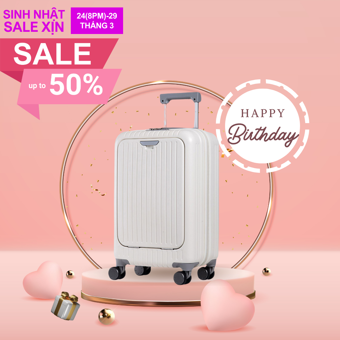 Freeship toàn quốc vali khóa kéo du lịch hàn quốc tresette 3789 size 20 in cao cấp