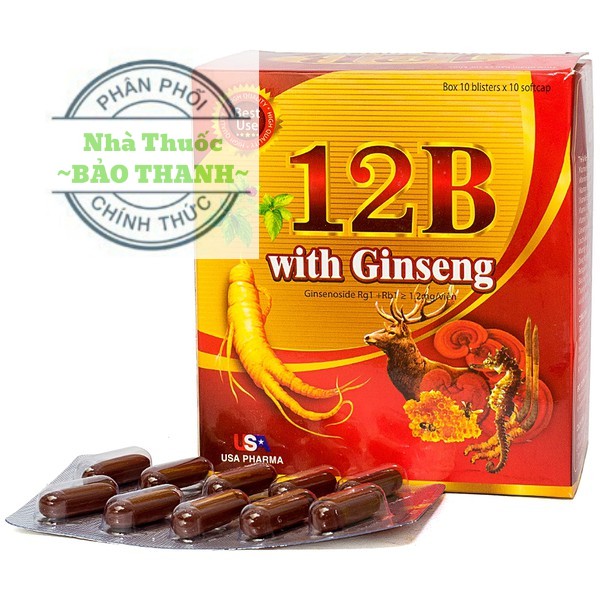 12B With Ginseng - VITAMIN 12B - (HỘP 100 VIÊN)