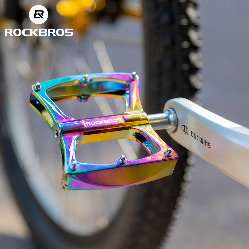 ROCKBROS MTB Road Bike Pedals 9/16 Waterproof Aluminum Alloy Anti-slip Sealed Bearing Bicycle Pedals Cycling Accessories