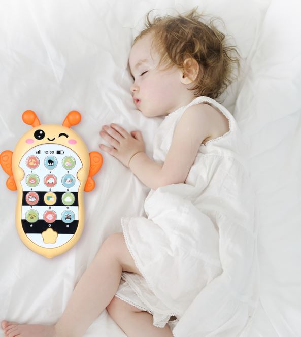 Tặng dây đeo Điện thoại giá rẻ Đồ chơi điện thoại cho bé từ 6 tháng trở lên điện thoại đồ chơi trẻ em âm thanh cho bé gái bé trai thông minh hình con Ong