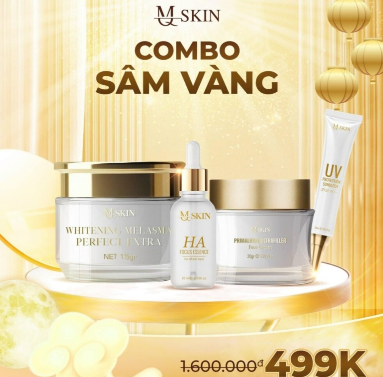 Kem trắng da giảm thâm nám nhân sâm vàng mq skin