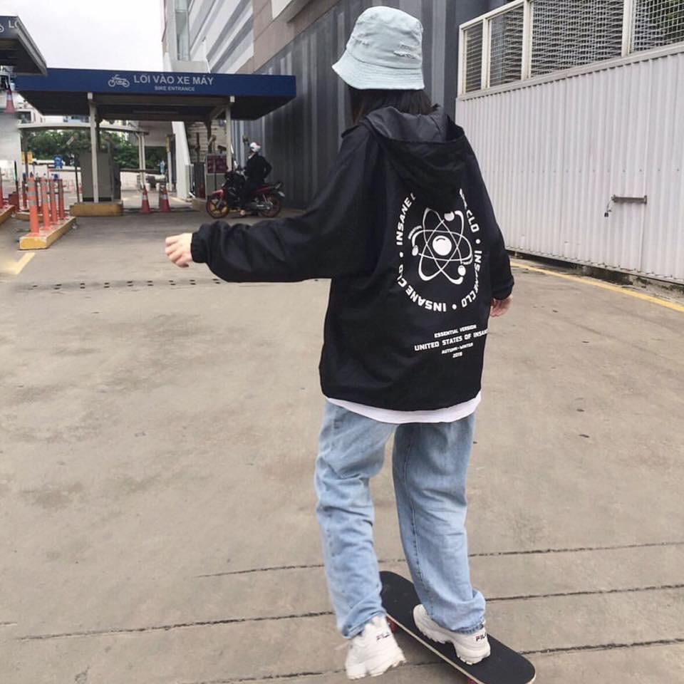 Áo khoác dù in hình quả cầu phương uyên _fashion tp220