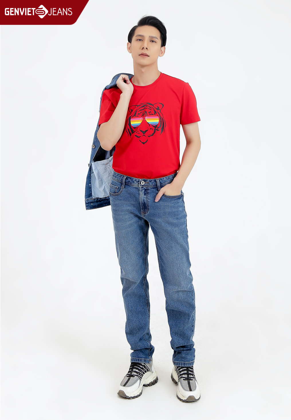 Áo thun cộc tay nam tiger x4321t2069 genviet jeans