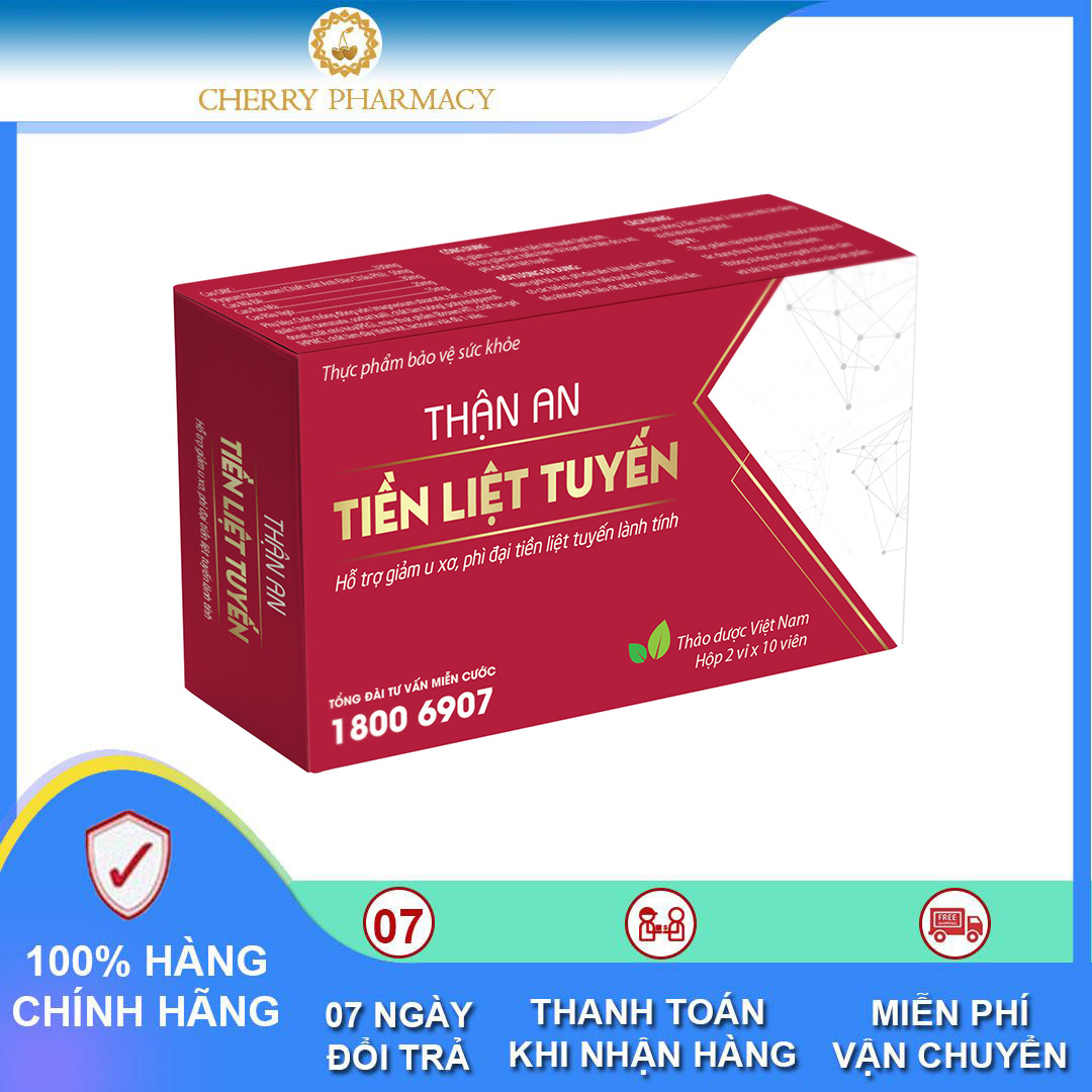 Cherry pharmacy thận an tiền liệt tuyến hỗ trợ giảm u xơ phì đại tiền liệt tuyến lành tính hộp 20 viên