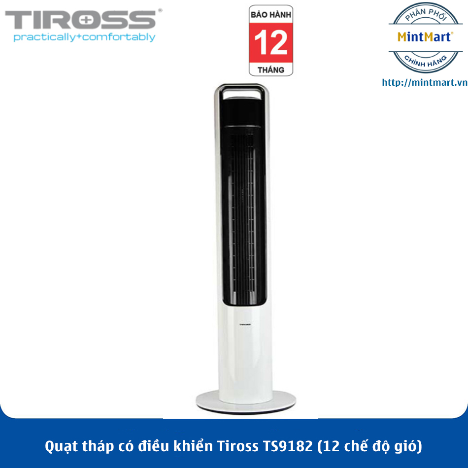 Quạt tháp có điều khiển Tiross TS9182 - Hàng Chính Hãng