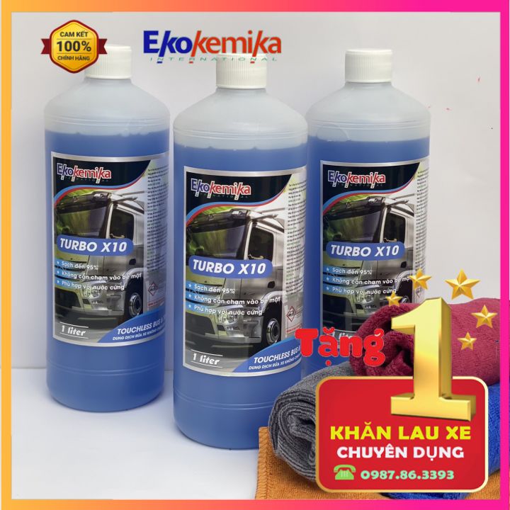 Dung dịch rửa xe không chạm Ô tô xe máy Ekokemika Turbo x10 💝 Tặng 1 khăn lau xe chuyên dụng