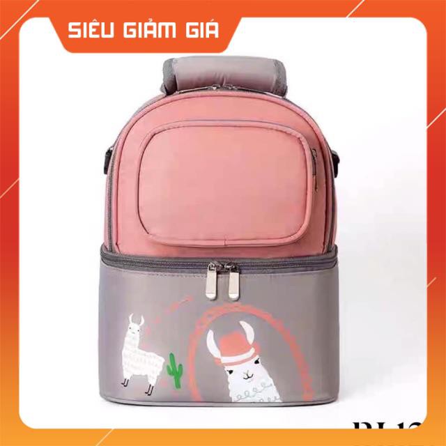 Balo bỉm sữa 2 tầng