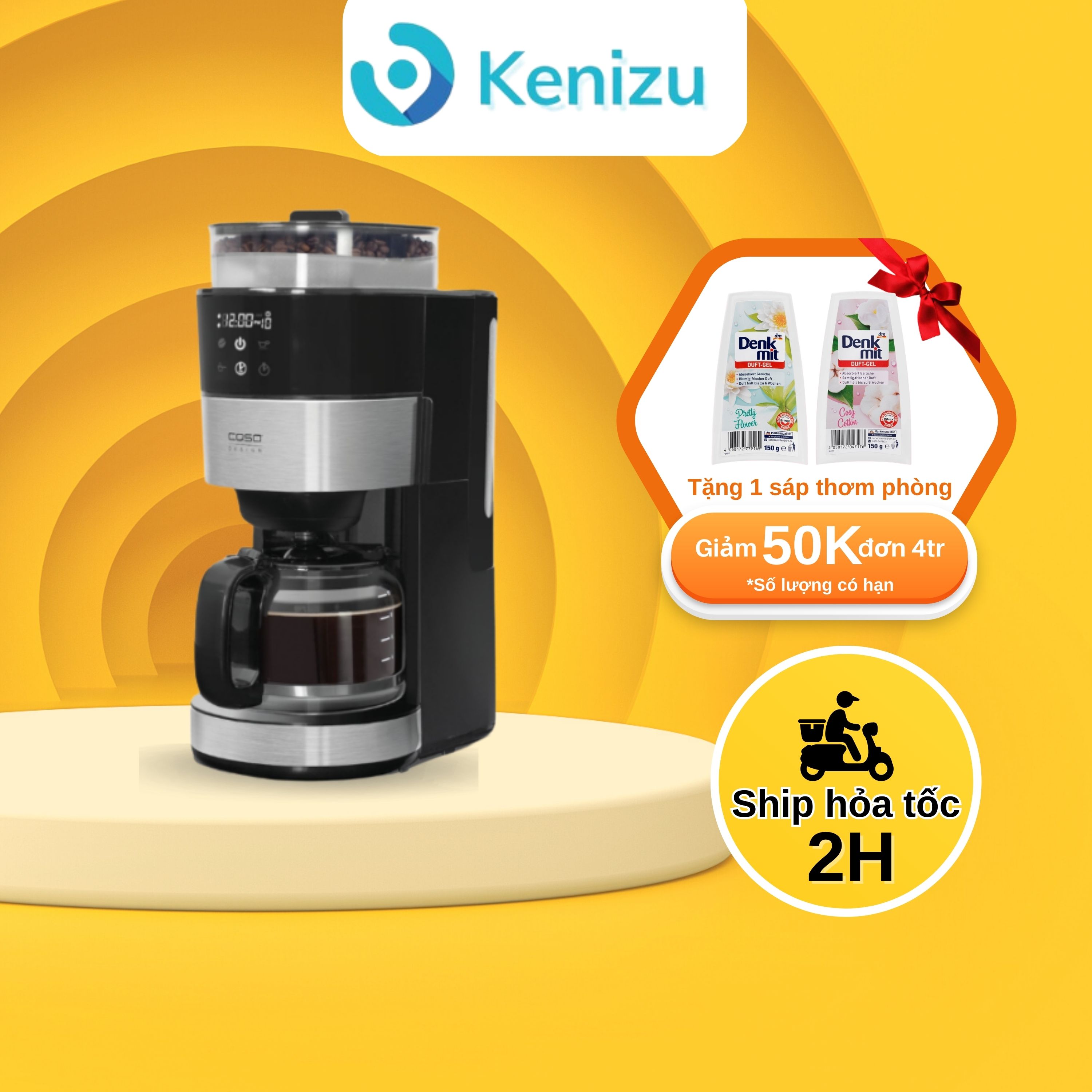 Máy pha cà phê tự động CASO Grande Aroma 100 nhập khẩu Đức chính hãng