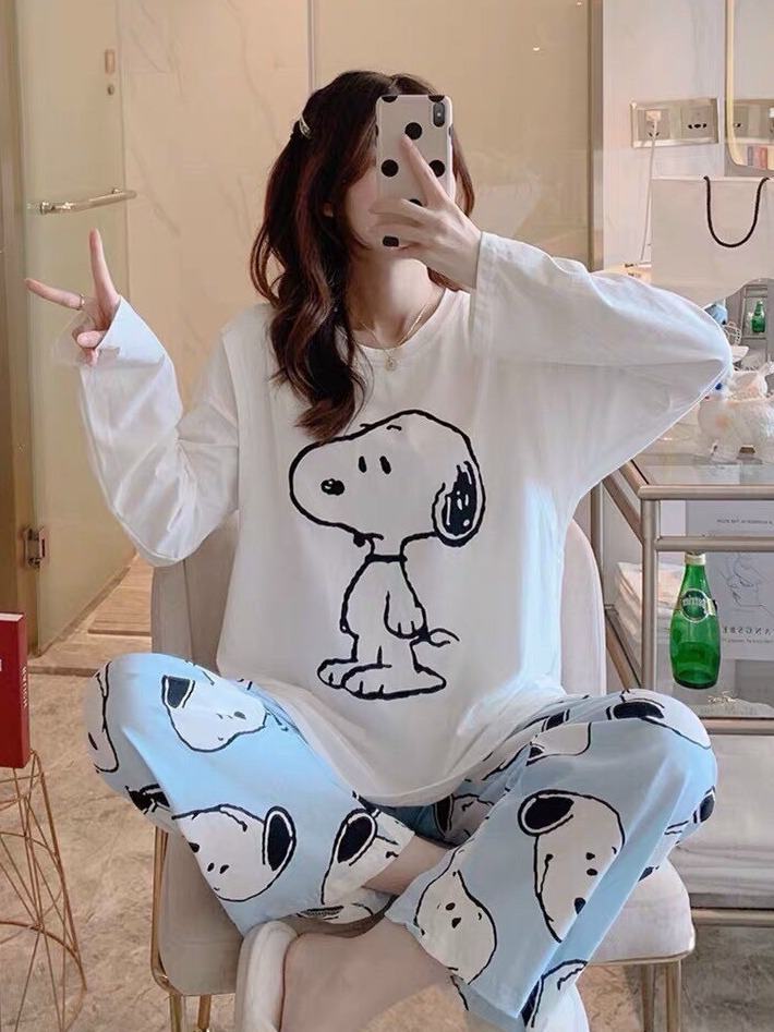 Sét bộ dài hoạt hình chú chó snoopy đáng yêu TTSA1038