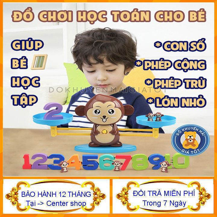 { Có video } Đồ chơi trẻ em - Đồ Chơi Khỉ Cân Thăng Bằng Gíup Tư Duy Trí Tuệ Cho Bé, Đồ chơi phát triển thông minh - cân bằng toán học khỉ - Center shop