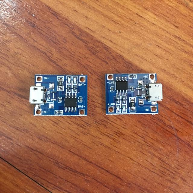 [HCM]SL. combo 2 Mạch sạc xả 1S 3.6V Li-ion có giắc sạc micro usb và led báo sạc