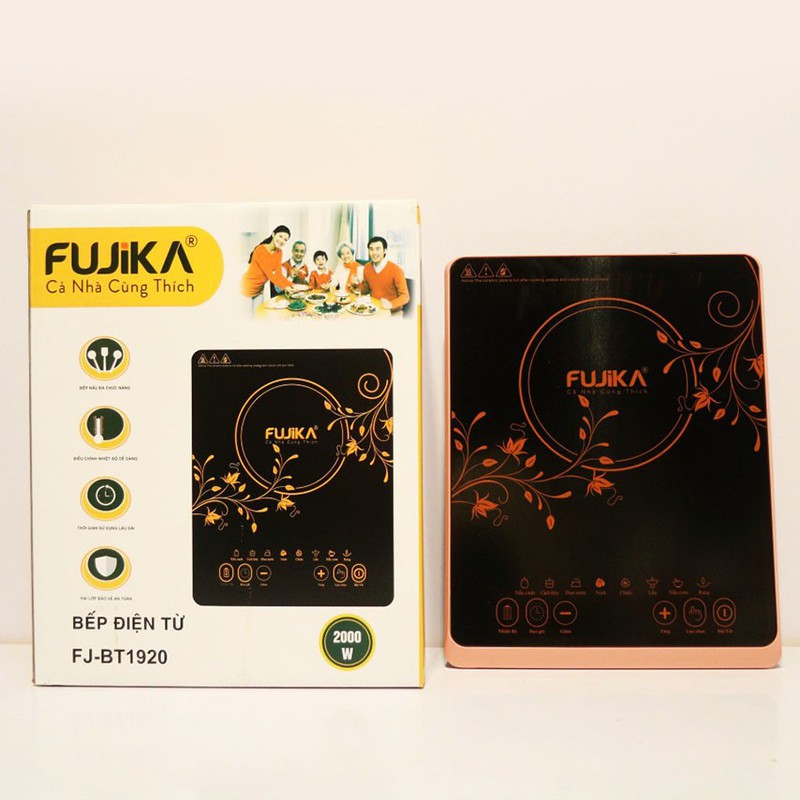 Bếp điện từ công suất 2000w fujika fj-bt1920 kèm chảo lẩu inox