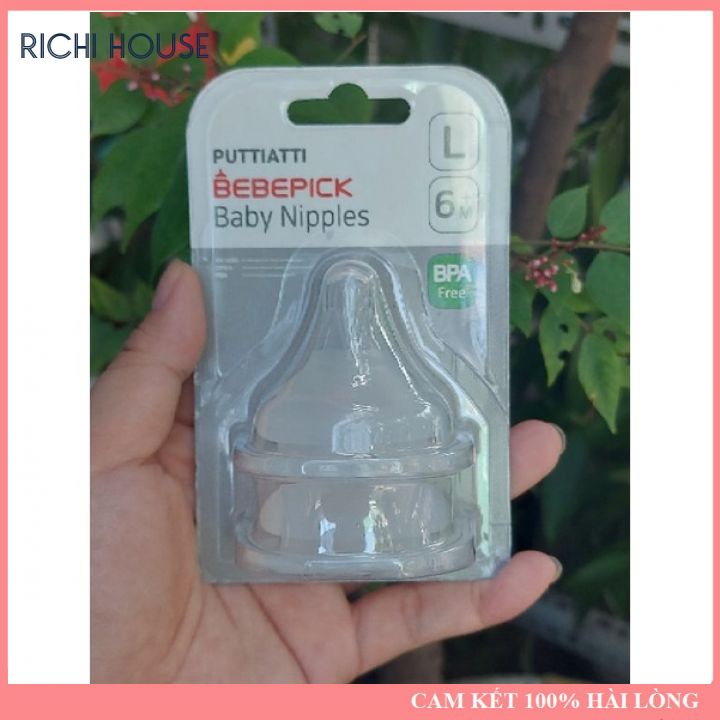 - núm ti bebepick lẻ không hộp - chất liệu mềm mại, tốt cho bé yêu