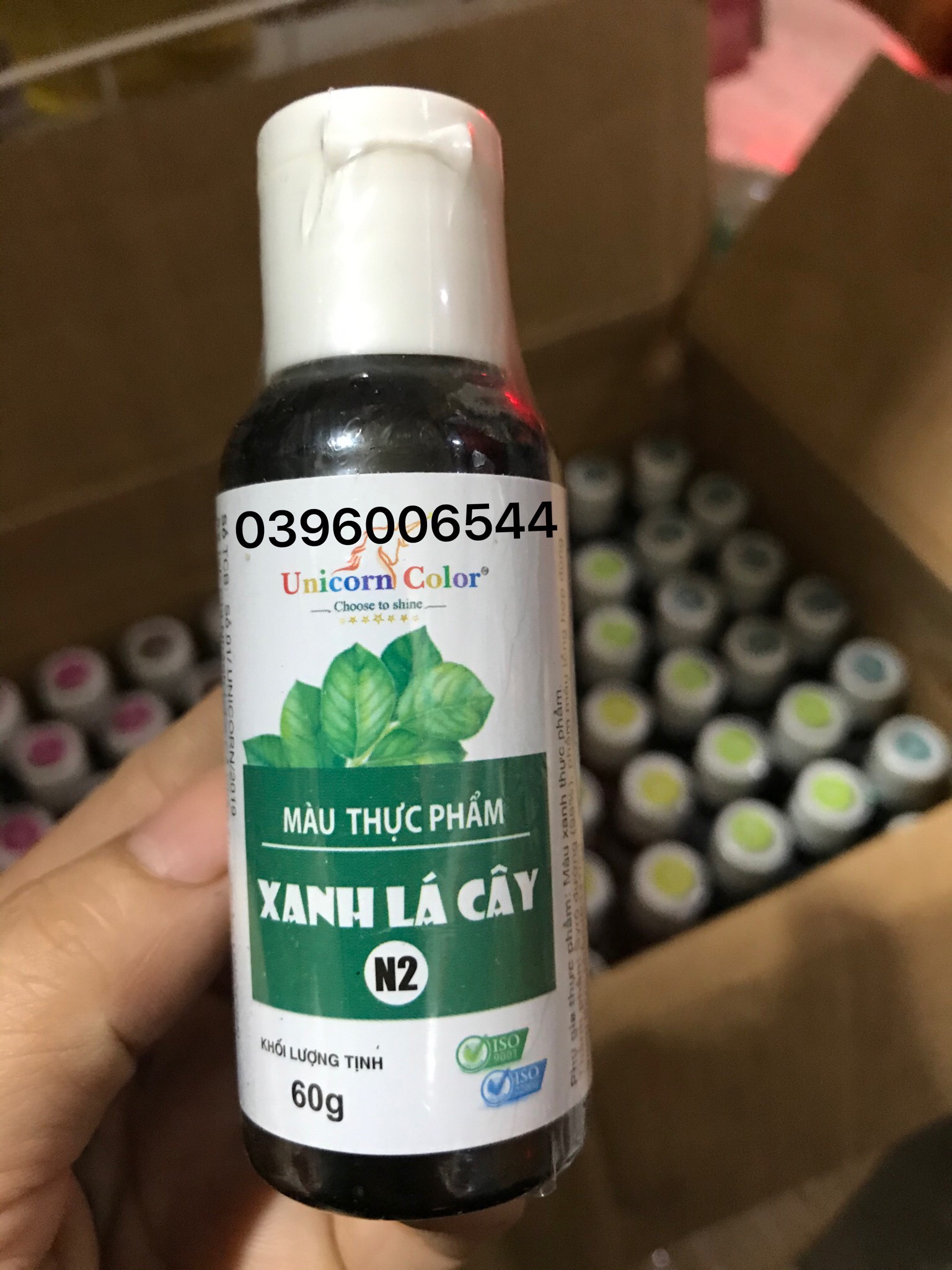 Màu siro Unicorn xanh lá cây 60g