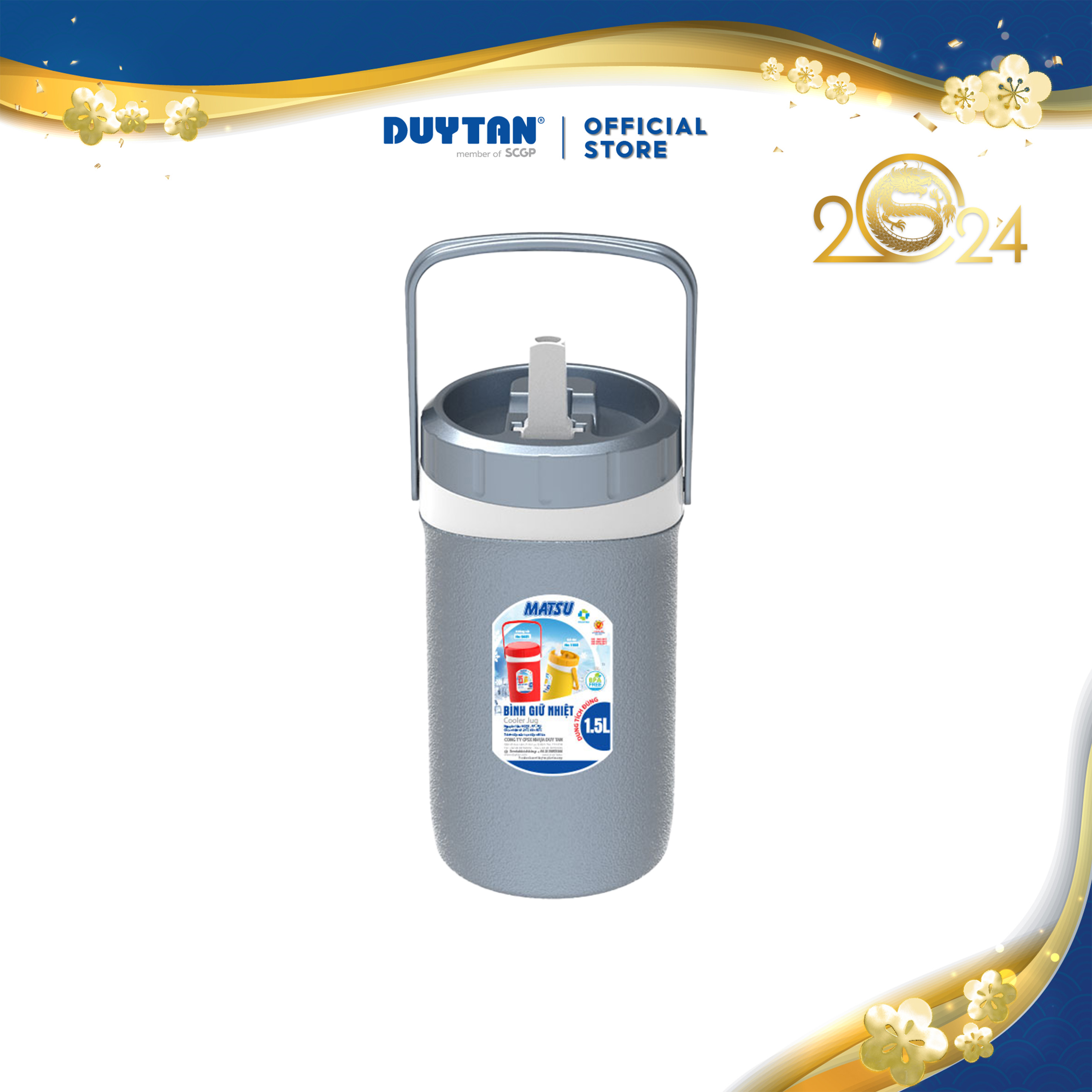 Bình giữ nhiệt duy tân 1.5l có vòi
