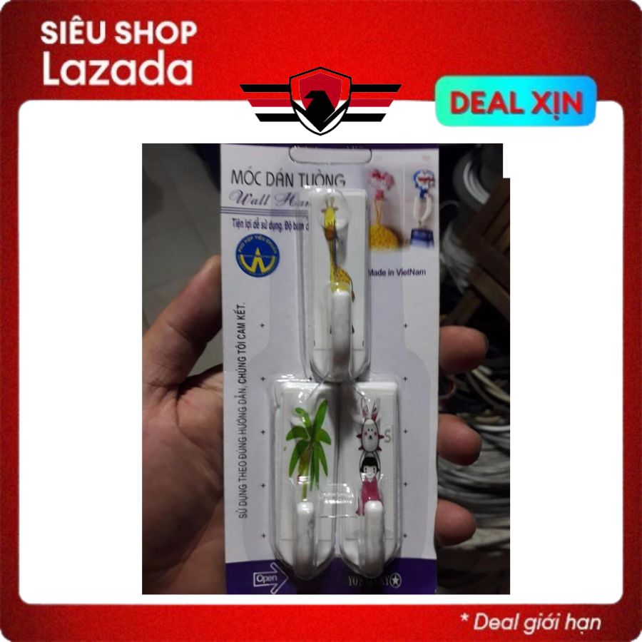 Bộ ba móc treo dán tường cực kỳ chắc chắn - Huy Tưởng