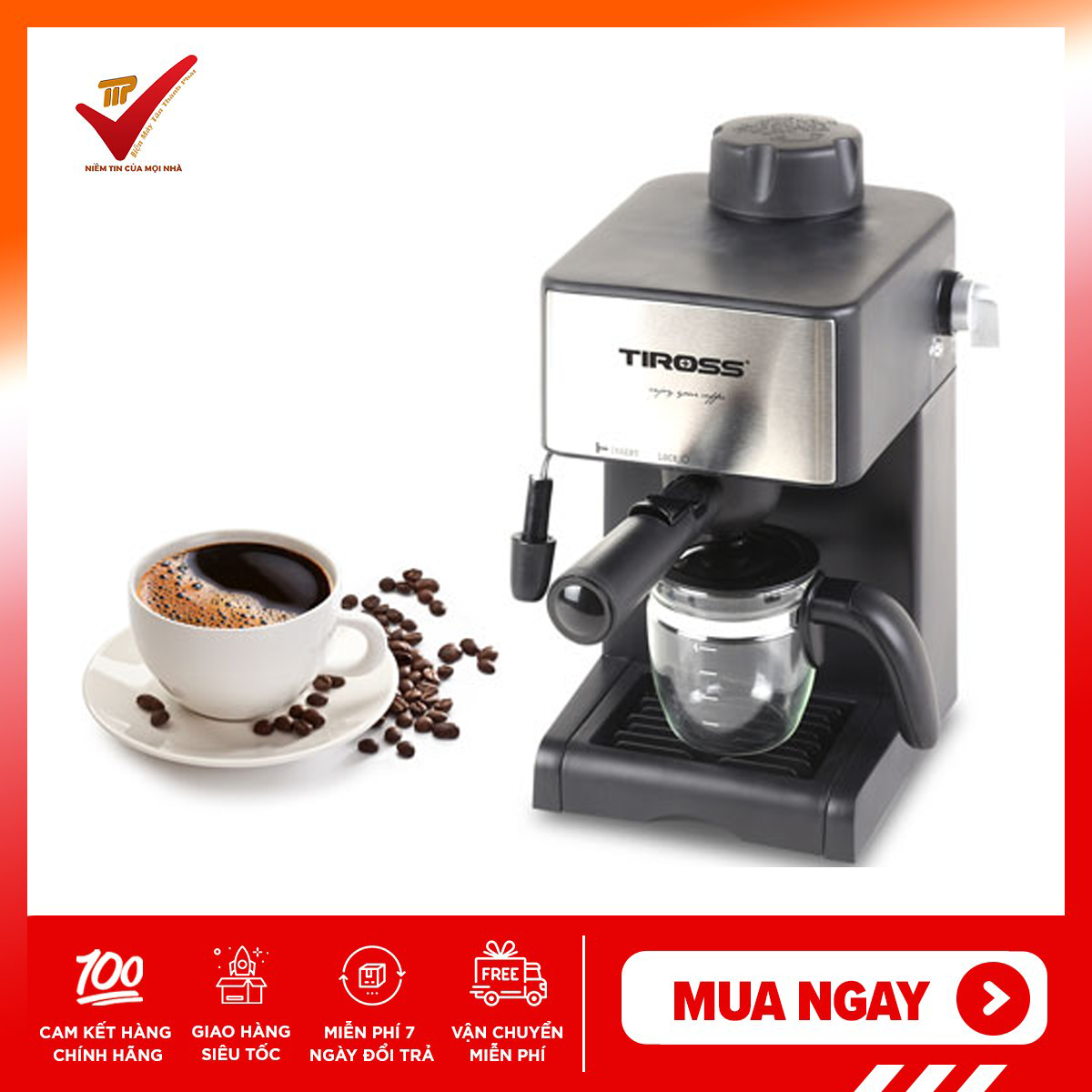 Máy pha cà phê espresso Tiross TS-621