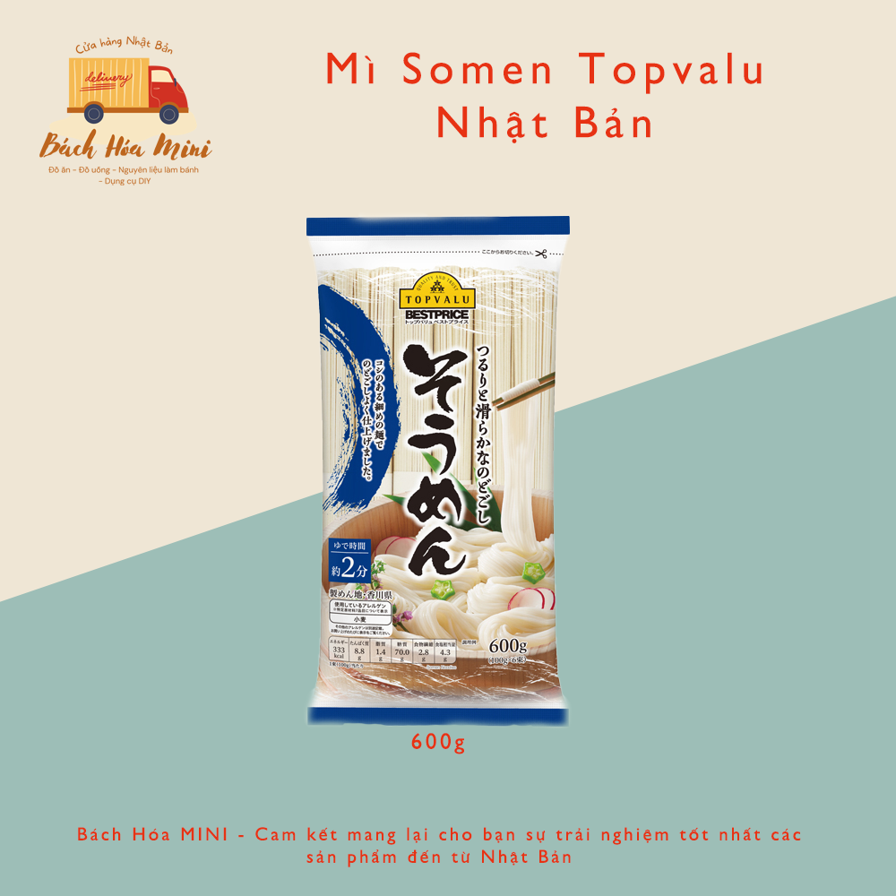 Mì Somen Lạnh Topvalu Nhật Bản - Bách Hóa Mini