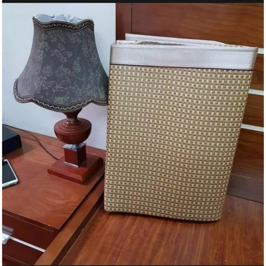 Chiếu mây điều hòa hàng việt nam xuất khẩu đan bằng sợi mây tổng hợp đế lót lụa cao cấp