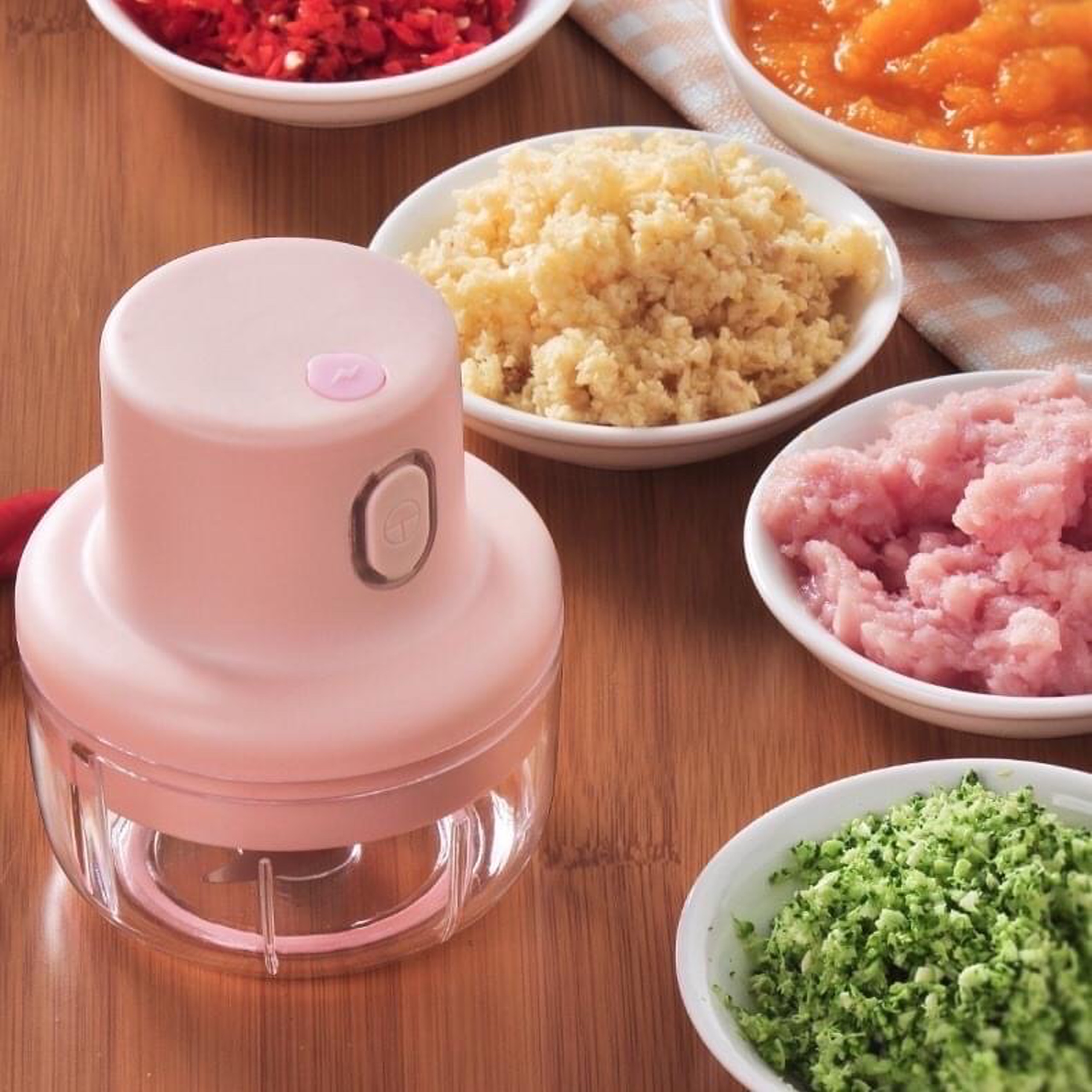 [HCM Mới] Máy xay tỏi ớt đa năng sạc pin - Máy xay tỏi ớt điện