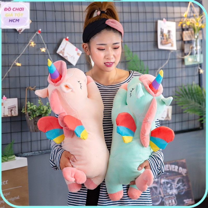 Gối chăn kì lân có cánh - Gối mền kỳ lân 3 trong 1 siêu cute, nỉ nhung mịn, Chăn Gối Văn Phòng Hình Con Kỳ Lân Xinh Xắn