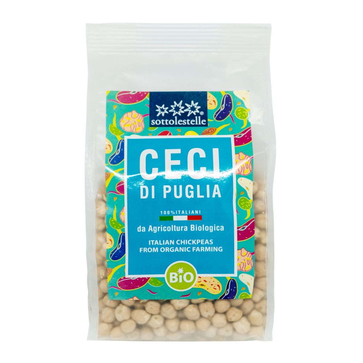 Đậu Gà Hữu Cơ Cao Cấp Sottolestelle - Không Biến Đổi Gen - Nhập Khẩu Chính Hãng Ý 400g