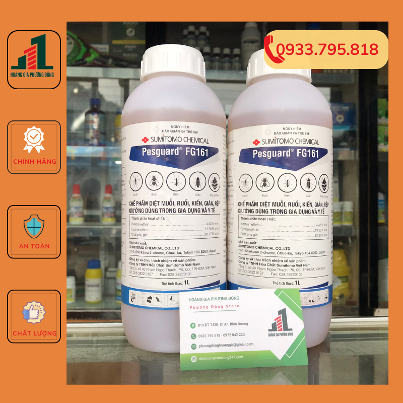 Thuốc diệt muỗi và côn trùng Nhật Bản Pesguard FG161 - Chai 1 lít