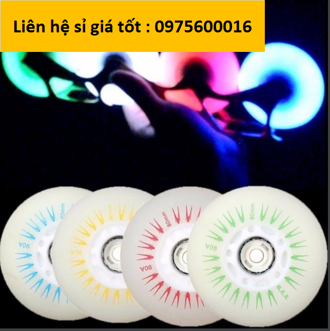 Bánh Xe patin nhiều kích cỡ phát sáng